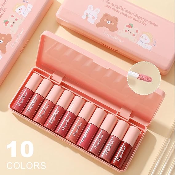 Dragon Ranee Matte Lipstick Set – 10 PCS – Long Wear Shades