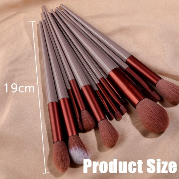 13Pcs Makeup Brush Set – Travel-Friendly, Soft Bristles for Face & Eyes