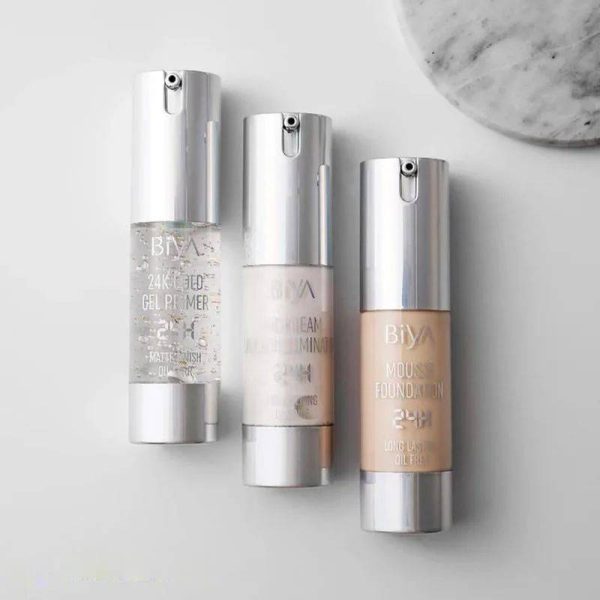 3-in-1 BIYA - 24k Gold Gel Primer, Foundation & Highlighter Set