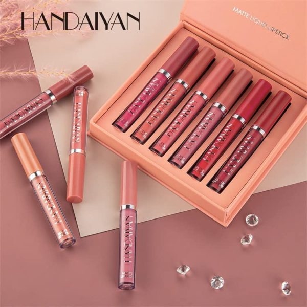 Handaiyan Matte Liquid Lip Gloss Set – 6PC