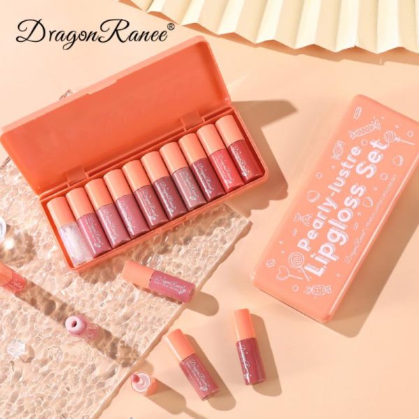 Dragon Ranee Lip Gloss Set – 10 PCS – Light Colors