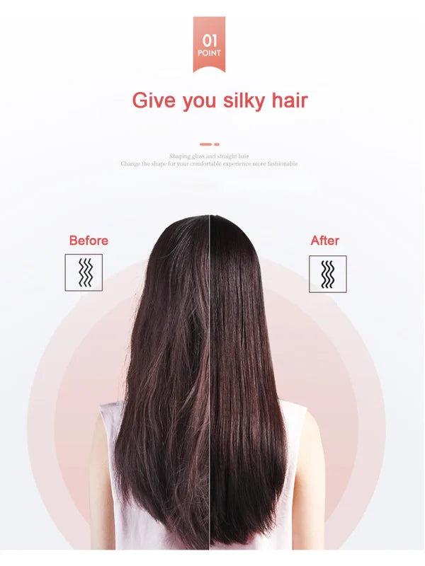 HQT-909B - Electric Hair Straightening & Curling Comb | 2-in-1 Professional Styler