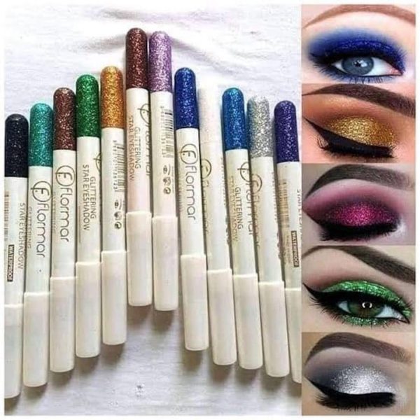 Flormar 12Pcs Glitter Eyeliner & Eyeshadow Pencil Set