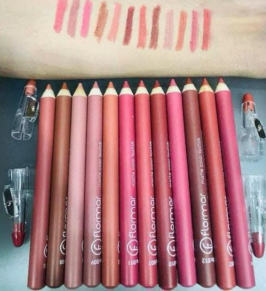 Flormar Lip Pencils Set - 12 PCS
