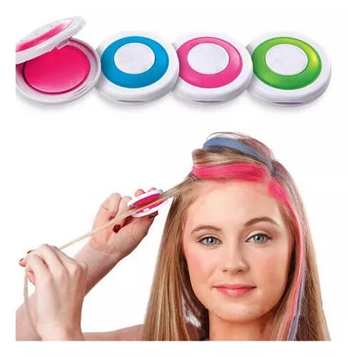 Pack of 4 - Temporary Hair Chalks | Vibrant & Washable Hair Color