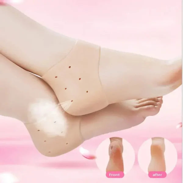Pair of Half Heel Pain Anti-Crack Silicone Set – Pain Relief (Unisex, with Box)
