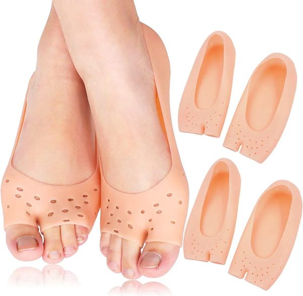 Silicone Gel Moisturizing Socks – Non-Slip Cracked Foot Prevention Socks (Breathable, Reusable)