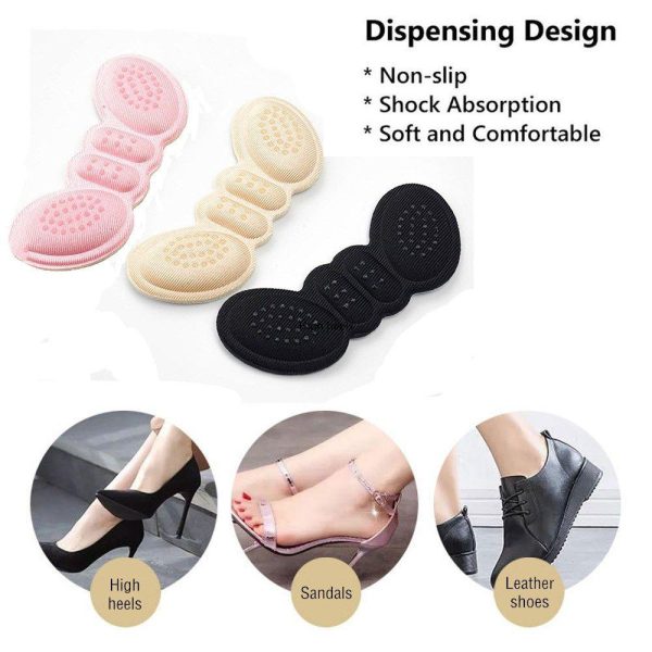 Women’s High Heel Insoles – Adhesive Size Adjuster & Pain Relief Foot Pads