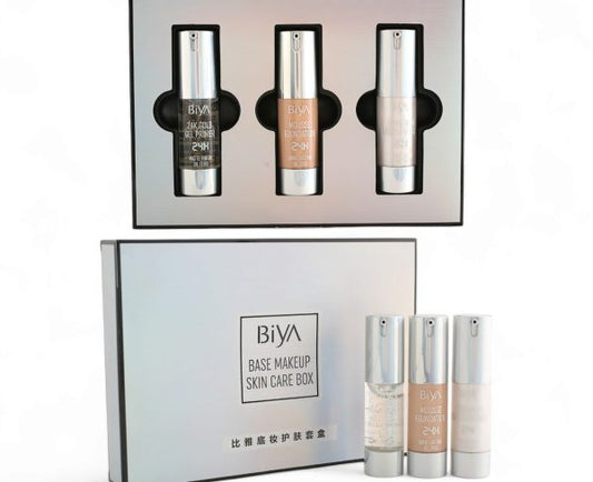 3-in-1 BIYA - 24k Gold Gel Primer, Foundation & Highlighter Set