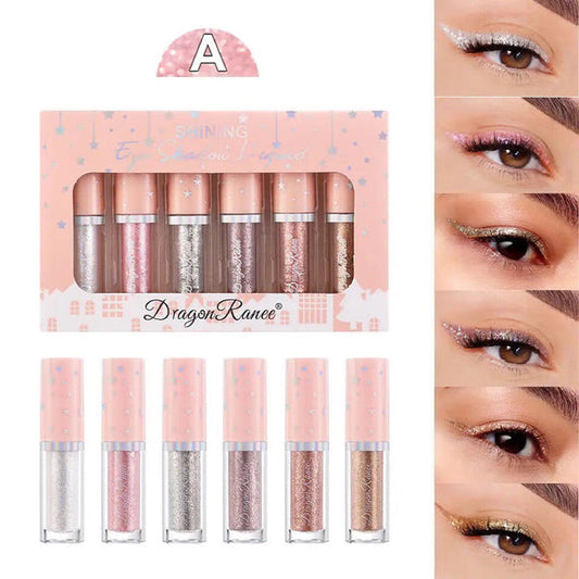 Dragon Ranee Liquid Eyeshadow Set – 6 PCS – Metallic Shimmer