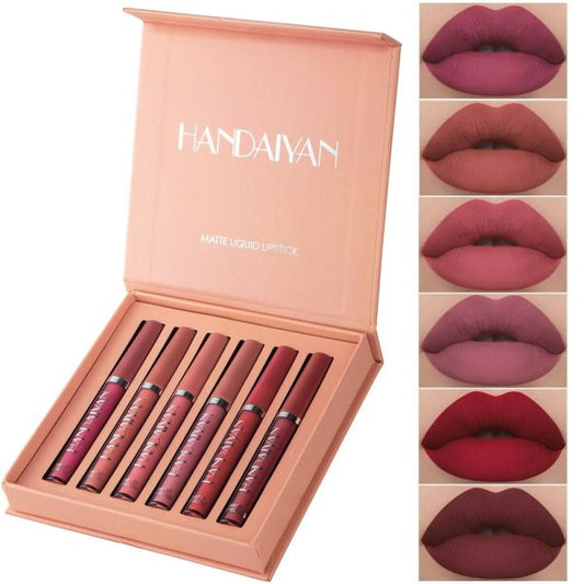 Handaiyan Matte Liquid Lip Gloss Set – 6PC
