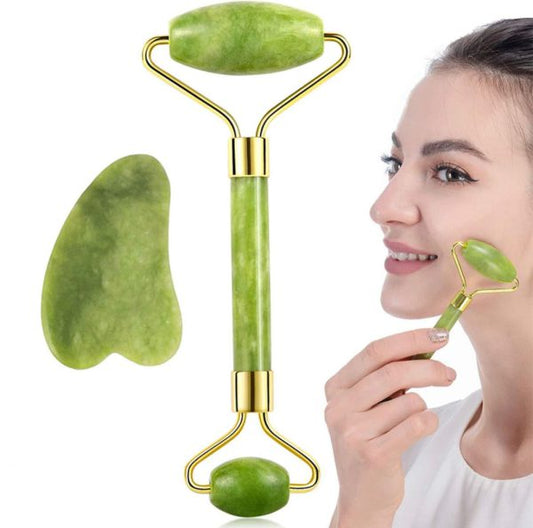 Flawless Jade Roller with Marble Stone